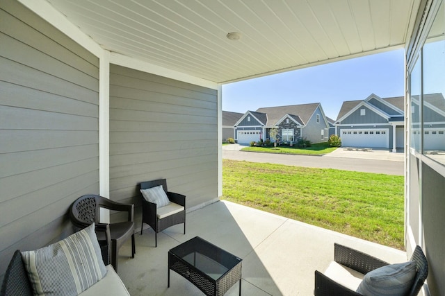 view of patio / terrace with a residential view