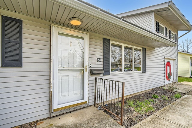 view of doorway to property