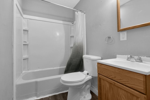 820 Poplar St Unit 820/822, Nelsonville, OH 45764 - full bathroom featuring wood finished floors, toilet, vanity, and shower / bath combo