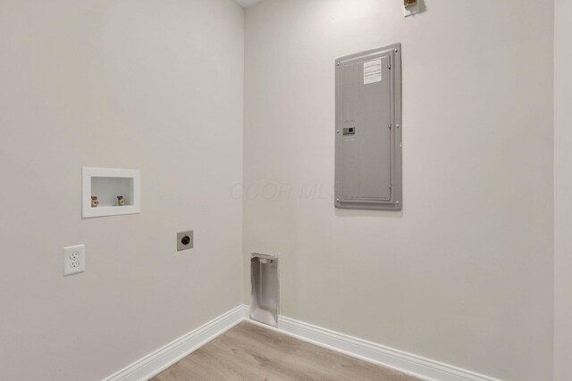 574 Koebel Ave, Columbus, OH 43207 - laundry area with electric panel, electric dryer hookup, laundry area, baseboards, and hookup for a washing machine