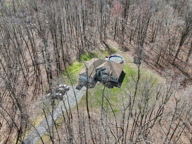 21100 Fleckinger Rd, West Mansfield, OH 43358 - aerial view with a wooded view