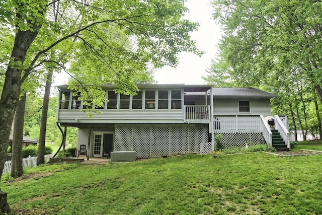 2406 Apple Valley Dr, Howard, OH 43028 - back of property featuring a sunroom and a deck