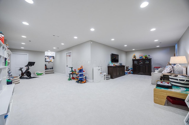 6920 Clivdon Mews, New Albany, OH 43054 - playroom featuring baseboards, recessed lighting, and carpet flooring
