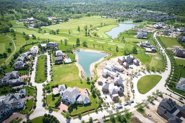 6920 Clivdon Mews, New Albany, OH 43054 - aerial view with a water view and a residential view