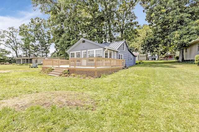 13384 Orchard Is NE, Millersport, OH 43046 - view of green lawn featuring a deck