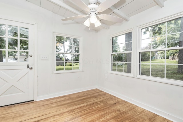 13384 Orchard Is NE, Millersport, OH 43046 - unfurnished sunroom featuring beam ceiling