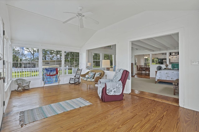 13384 Orchard Is NE, Millersport, OH 43046 - sunroom featuring lofted ceiling, wood finished floors, and plenty of natural light