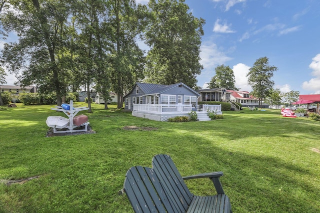 13384 Orchard Is NE, Millersport, OH 43046 - view of grassy yard featuring a deck