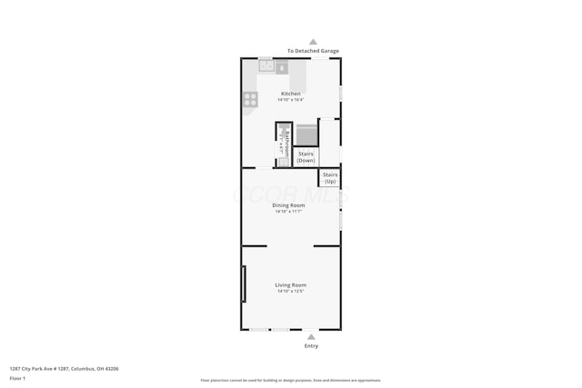 1287 City Park Ave, Columbus, OH 43206 - room layout