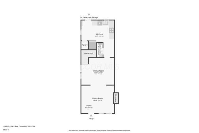 1287 City Park Ave, Columbus, OH 43206 - home floor plan