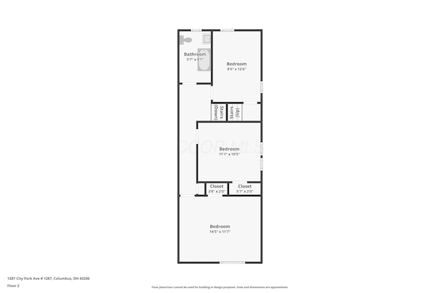 1287 City Park Ave, Columbus, OH 43206 - room layout