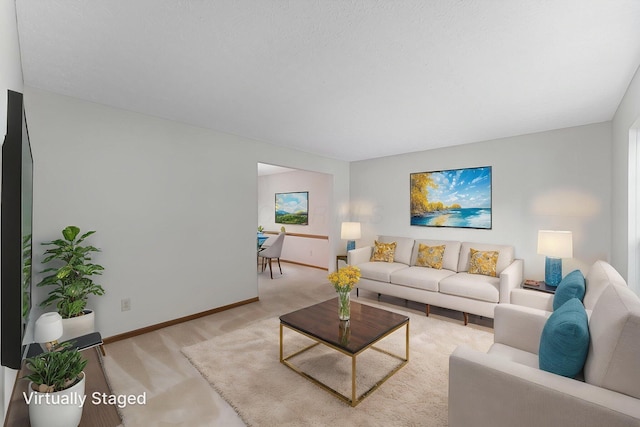 5516 Latrobe St, Westerville, OH 43081 - living area featuring light carpet and baseboards