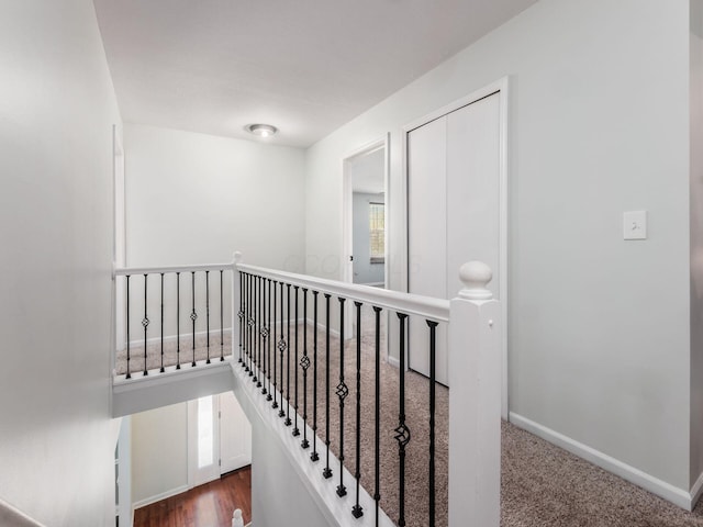 stairs with baseboards