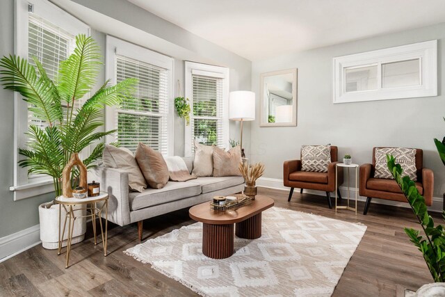1069 Miller Ave, Columbus, OH 43206 - living area featuring baseboards and wood finished floors