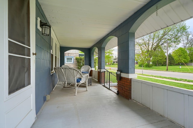 exterior space featuring a porch