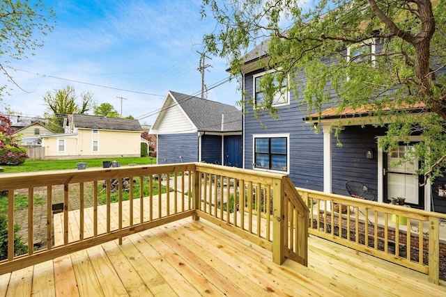 1065-1067 Franklin Ave, Columbus, OH 43205 - wooden deck featuring a yard