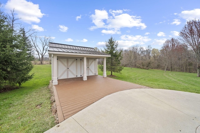 exterior space featuring an outbuilding and a storage unit