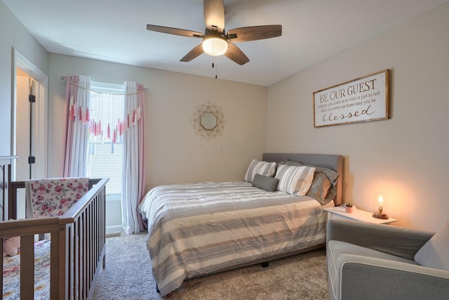 2655 Cross Creek Ave, Lancaster, OH 43130 - bedroom with carpet flooring and ceiling fan