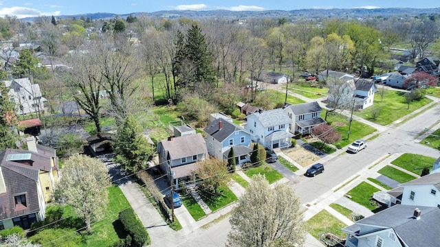 aerial view with a residential view
