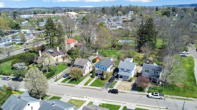 aerial view with a residential view