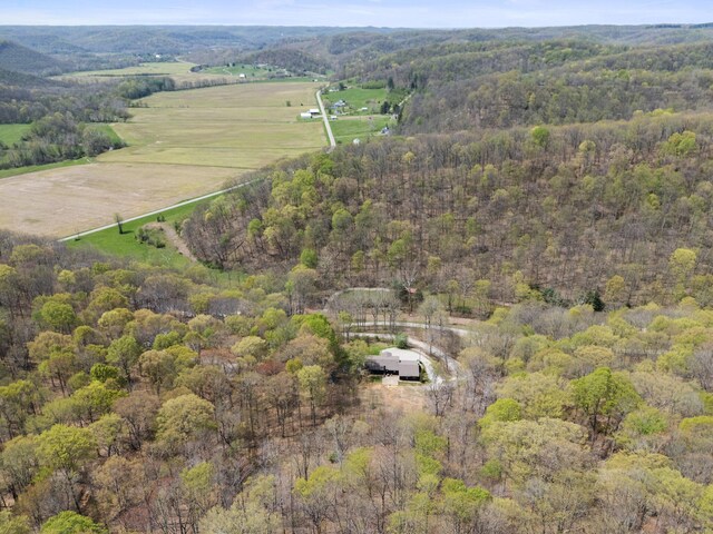 19990 Sowers Rd, Laurelville, OH 43135 - drone / aerial view with a wooded view and a rural view