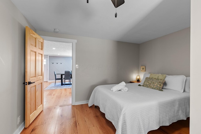 19990 Sowers Rd, Laurelville, OH 43135 - bedroom with recessed lighting, light wood finished floors, and baseboards