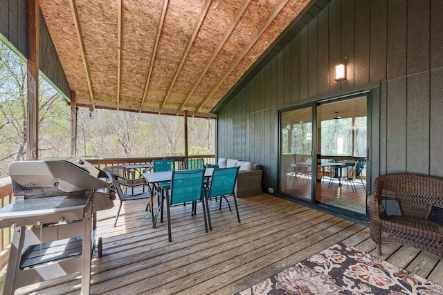 19990 Sowers Rd, Laurelville, OH 43135 - deck featuring a grill and outdoor dining space