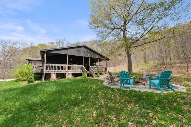 19990 Sowers Rd, Laurelville, OH 43135 - back of house with a wooden deck