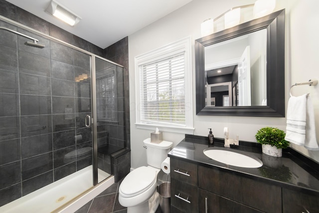 2 Albery Loop, New Albany, OH 43054 - bathroom featuring toilet, a shower stall, and vanity