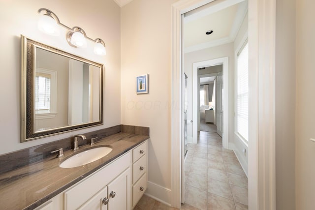 2 Albery Loop, New Albany, OH 43054 - bathroom featuring tile patterned flooring, plenty of natural light, and vanity