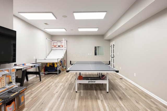 2 Albery Loop, New Albany, OH 43054 - playroom featuring light wood finished floors, visible vents, and baseboards