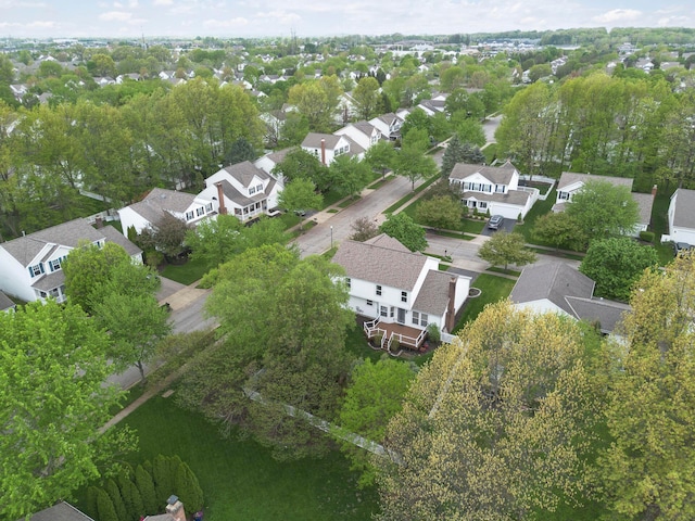 aerial perspective of suburban area