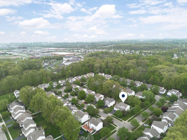 aerial perspective of suburban area