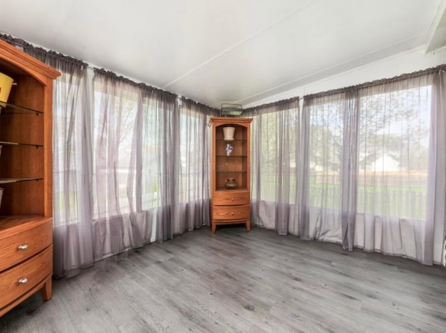 interior space with light wood finished floors