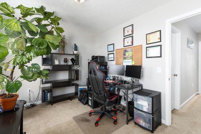 office with carpet and baseboards