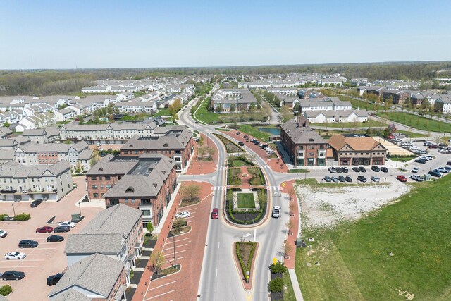 aerial view with a residential view