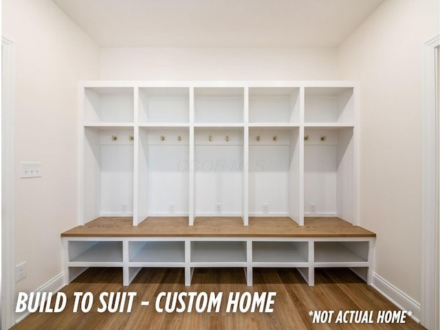 1736 Harvey Ln, Grove City, OH 43123 - mudroom featuring wood finished floors and baseboards