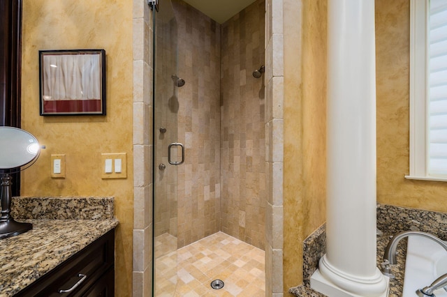10577 Wellington Blvd, Powell, OH 43065 - bathroom with a shower stall and vanity