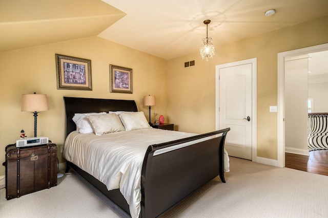 10577 Wellington Blvd, Powell, OH 43065 - bedroom featuring carpet, baseboards, and lofted ceiling