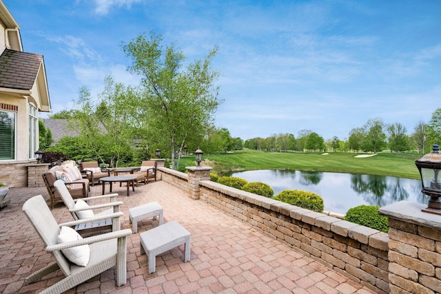10577 Wellington Blvd, Powell, OH 43065 - view of patio / terrace featuring a water view
