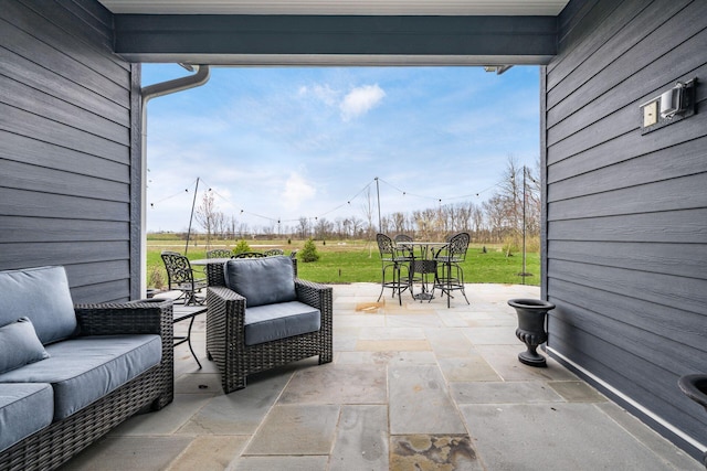 8688 Eliot Dr, Plain City, OH 43064 - view of patio featuring an outdoor living space and outdoor dining area