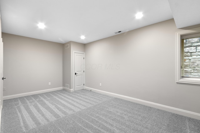 3697 Echo Pl, Powell, OH 43065 - carpeted empty room with visible vents, recessed lighting, and baseboards