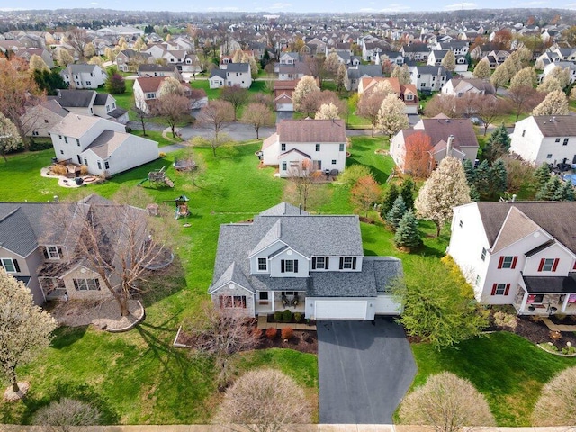 bird's eye view featuring a residential view