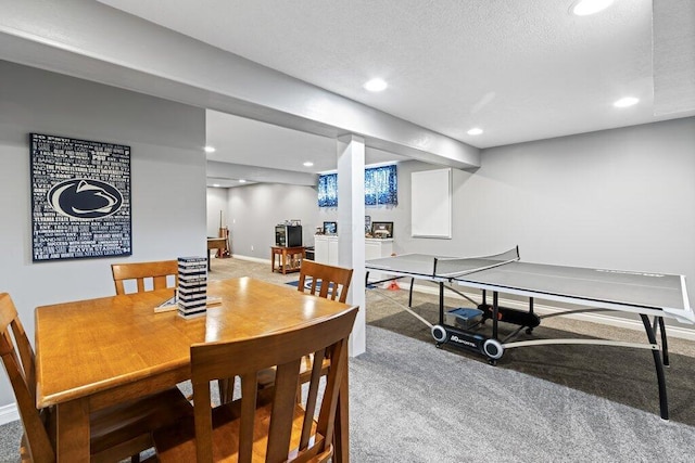 interior space featuring recessed lighting and baseboards