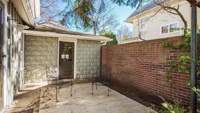 134 N Pearl St, Granville, OH 43023 - view of wooden deck