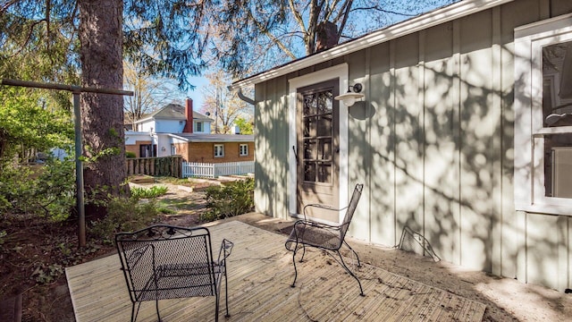 134 N Pearl St, Granville, OH 43023 - view of patio with a deck and fence