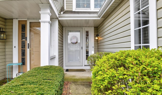 view of doorway to property