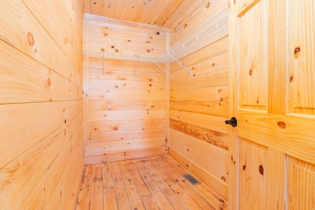 interior space featuring a sauna and visible vents