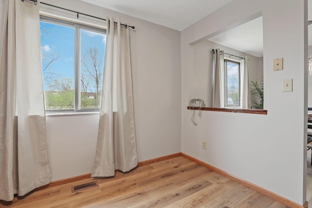 1581 Ringfield Dr, Galloway, OH 43119 - unfurnished room with visible vents, baseboards, light wood finished floors, and plenty of natural light
