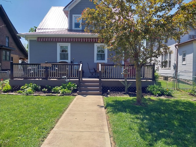 749 Jefferson St, Greenfield, OH 45123 - american foursquare style home with a wooden deck and metal roof